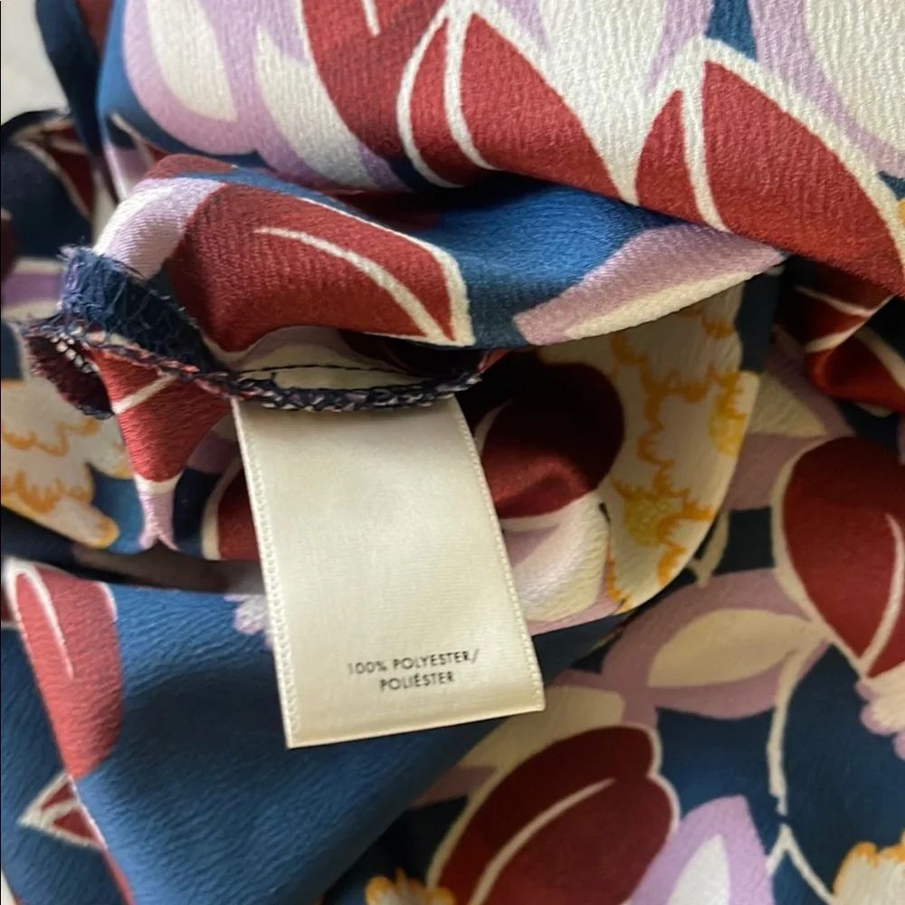 Ann Taylor Floral Blouse - Navy and Red - Picture 9 of 9